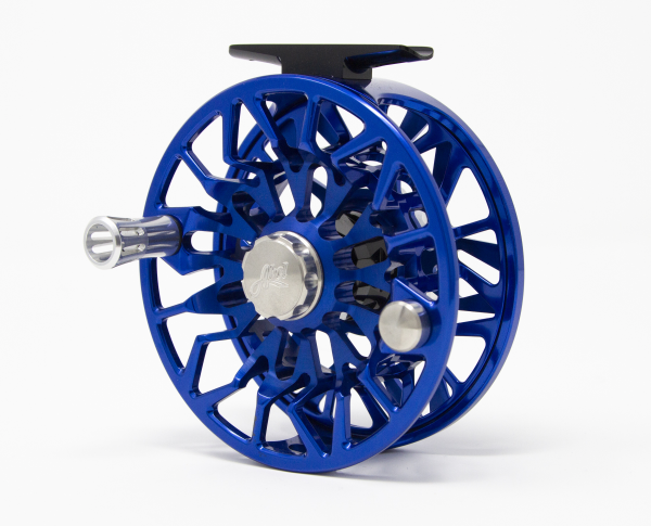 Abel SDS 9 10 Fly Reel Blue III Platinum Drag Knob Back